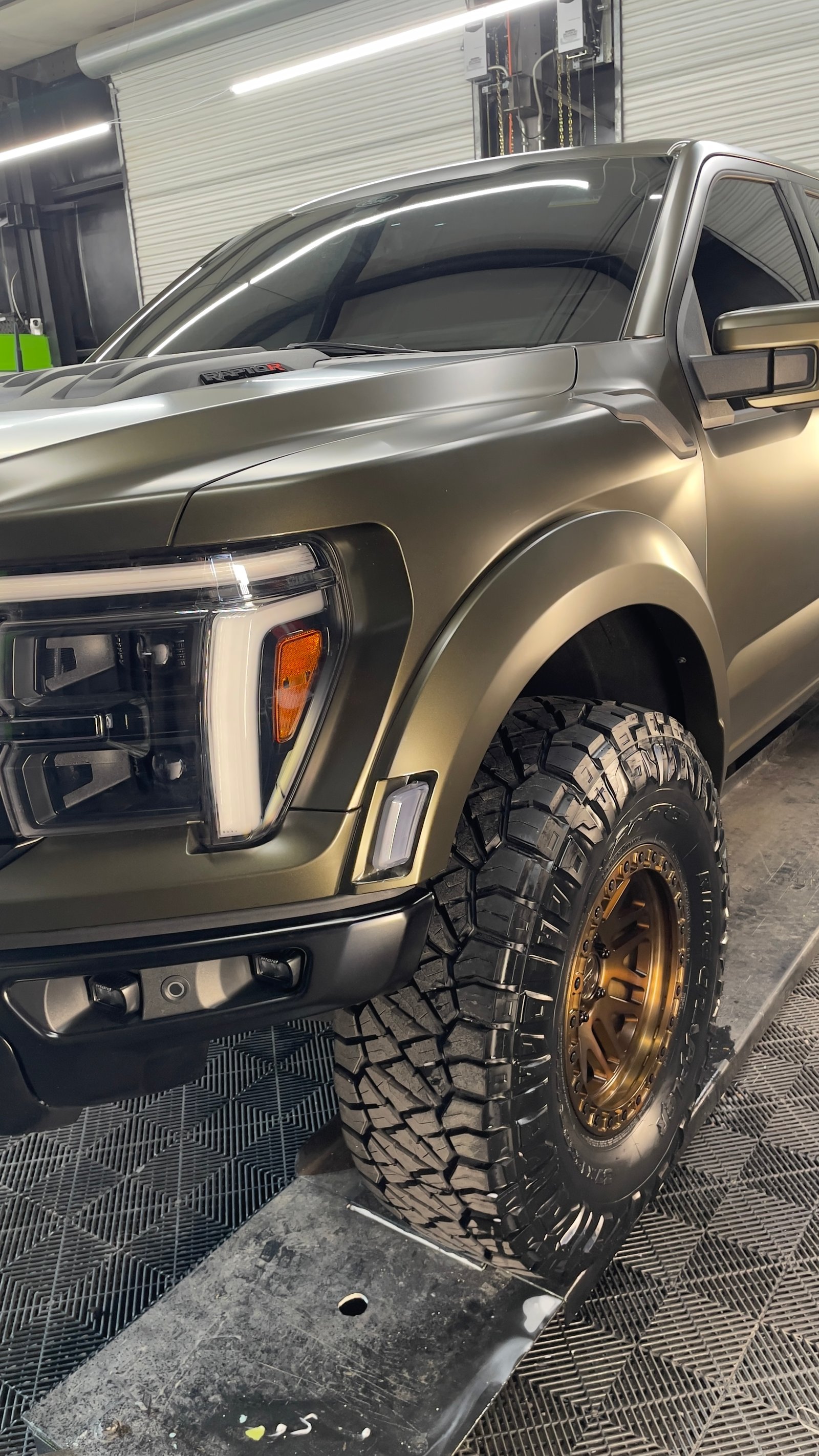 Satin PPF finish showing matte appearance