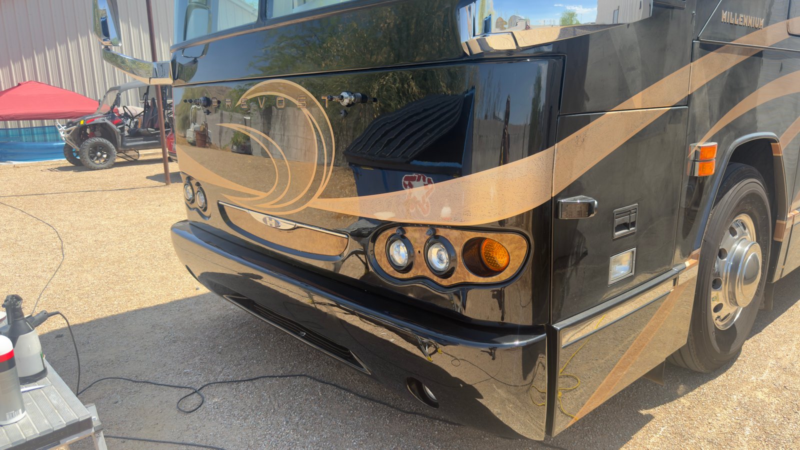 Prevost coach PPF installation at Elite Auto Spa San Tan Valley AZ