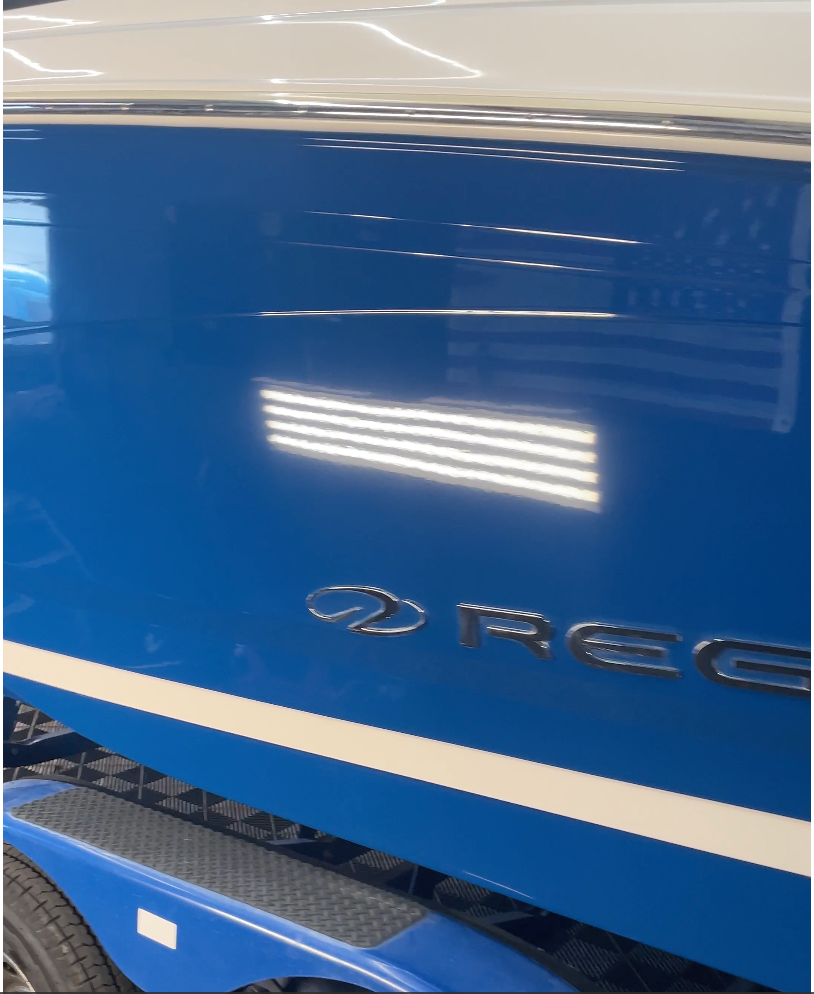 Vibrant sport boat after ceramic coating